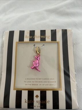 kate spade Pink T-Rex Charm Bracelet Charm VHTF
